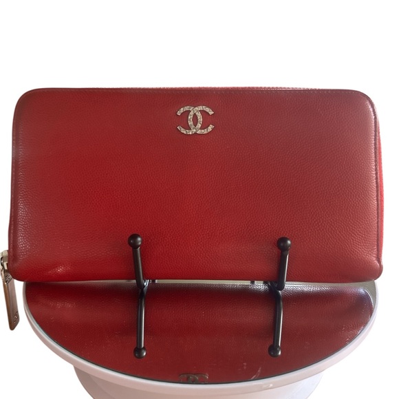 Chanel Red Leather Wallet - Picture 1 of 13